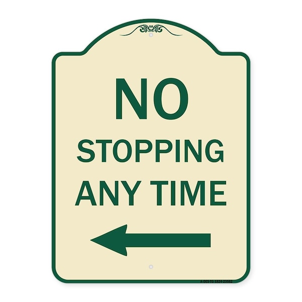 Signmission No Stopping Anytime with Arrow Heavy-Gauge Aluminum Architectural Sign, 24" x 18", TG-1824-23582 A-DES-TG-1824-23582 - main